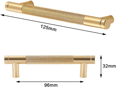 2 Pcs Cabinet Handles: Gold Drawer Pulls for Kitchen Cupboards and Chest of Drawers