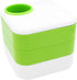 Green Pencil Holder Pen Containers for Desk, 3 Rotating Drawer Desk Organizer, Square