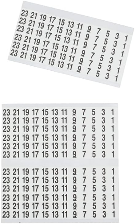 56250 1-48 Klein Tools Wire Marker Book for Cable Management, Electric Panel Organization Wire Label Stickers, Numbered