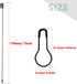 500 Pcs 7 Inch Hang Tag Fasteners with Black Nylon Strings & 500 Pcs Black Metal Ground Safety Pins