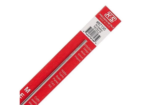 K&S 87135 Round Stainless Steel Rod, 1/8" OD