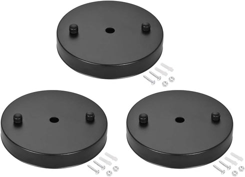 uxcell Retro Light Canopy Kit Pendant Lighting Ceiling Plate 120mm 4.7Inch Black