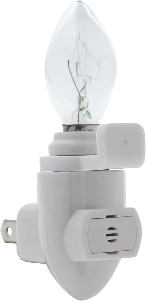 3 Bulbs 3 Pack 3 Creative Hobbies White Auto On Sensor Plug in Night Light Module Includes and Plastic Clips, Great