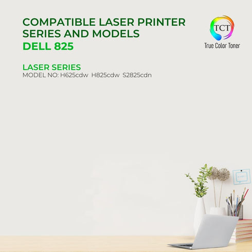 TCT Premium Compatible Toner Cartridge for Dell 825M 593-BBOY Magenta - 2,500 Pages