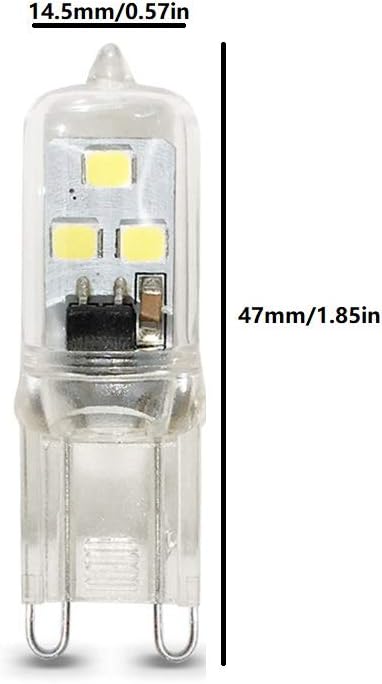 G9 Bulb 1W Dimmable Bulbs 10W Bulb 3000K G9 Bulb AC120V (10 Pack) Lxcom Lighting LED LED Corn Light Halogen Warm White