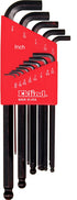 Eklind Tool 13113 Stubby-Ball-Hex-L Key Allen Wrench Set 13pc SAE Inch Sizes .050-3/8 Long
