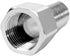 Hooshing Stainless Steel Pipe Fitting - 1/2" Female to 1/2" Male Straight Thread Extension Pipe Connector (Length 1.97
