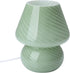 BSOD Mushroom Lamp, Glass Bedside Night Green Table Lamps Murano Vintage Small Nightstand Desklamp Swirl Light for Home