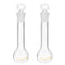 PATIKIL 10ml Volumetric Flask, 2Pcs 3.3 Borosilicate Glass Graduated Flask with Glass Stopper for Lab Experiment
