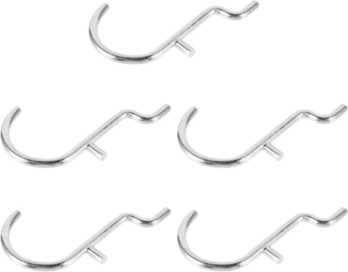 SEWACC 5pcs U-Shaped Pegboard Hooks Peg Hooks for Display Rack Tool Organization