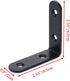 Corner Brace 2.56" x 2.56" L Brackets Black Right Angle Bracket 90 Degree Bracket -4pcs