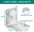Vezuifoo 18Pcs 2"x2"x2",Heavy 90 L Bracket for Wood,Stainless Steel Corner Brace Duty Degree Right Angle Brackets L