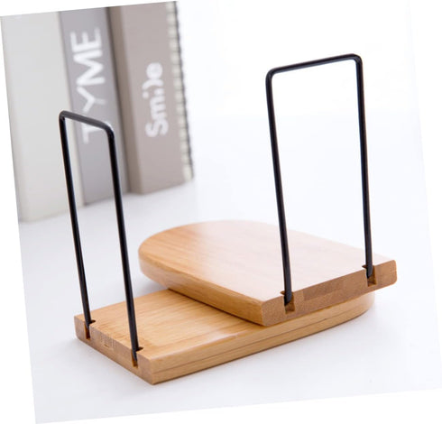 Elegant Bamboo Bookends for Desk - Nature-Inspired Book Organizers