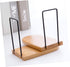Elegant Bamboo Bookends for Desk - Nature-Inspired Book Organizers