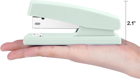 Deli Desktop Stapler, Office Stapler with 640 Staples, 25 Sheet Capacity, Green