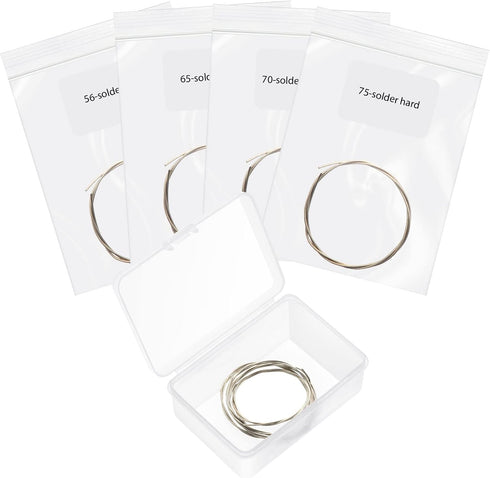 4 Pieces Silver Solder Wire, 4 Types for Jewelry Making, Repair Electronics, Easy Soft to Hard