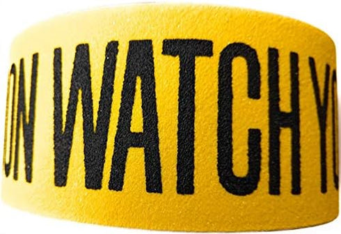 Gator Grip Traction Anti-Slip Safety Warning Tape, 3 Inch x 44 Inch, WATCH YOUR STEP for Entry Steps