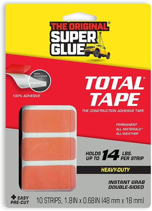 Super Glue Total Tape Precut Strips - 10 Strips