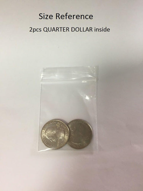 Cambiar Small Clear Poly Zipper Lock Bags 2''x 2'' (Pack of 500) 2 Mil Reclosable Storage Bags
