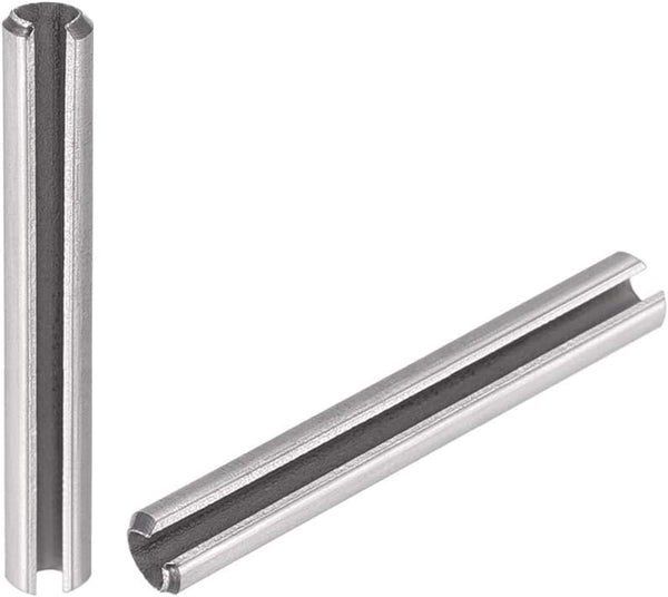 uxcell M3 x 25mm Slotted Spring Pin - 20Pcs 304 Stainless Steel Split Roll Dowel Pins, Plain Finish