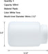 Sscon 3Pcs 500ml Plastic Wide Mouth Laboratory Reagent Bottles, Sample Sealing Bottles in White