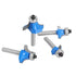 Totowood 7Pcs 1/4 1/2",3/8",5/16",1/4",3/16",5/32",1/8",Carbide 2 Roundover Router Bit Shank,Radius in Tip Flutes