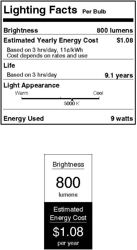 Westinghouse Lighting 5297020 9 Watt A19 Daylight LED Light Bulb, 60 Watt Equivalent, 6 Pack