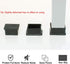 50mm 30mm 4pcs uxcell Rubber Rectangle Chair Leg Caps End Pad Feet Cover Furniture Slider Floor Protector x Black
