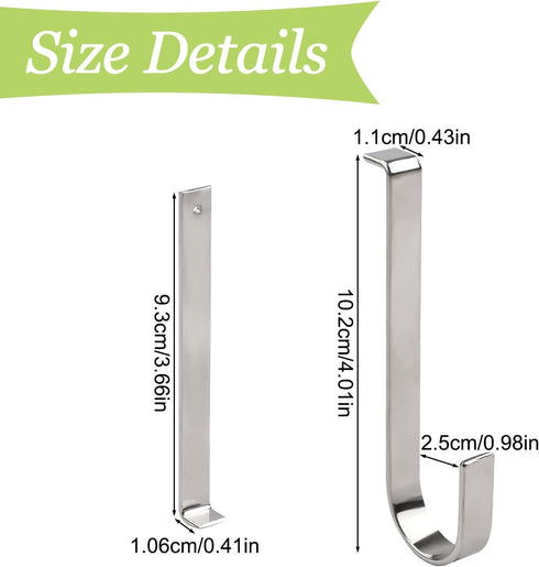 Vinyl Siding Hangers, 10PCS Heavy Duty Stainless Steel Low Profile Hooks, No Damage No Drill for Home Decor
