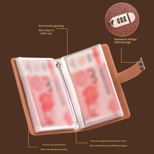 GINTBN 100 Lock,7"4.2" Envelopes Money Saving Challenge Book with Password Savings Challenges Book Budget Planner