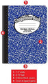 Better Office Products Composition Book Notebook, Hardcover, Wide Ruled, 100 Sheets, 9.75" x 7.5", Assorted Covers