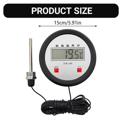 WAGHAVEN Accurate Industrial Digital Thermometers with Long Probe for Accurate Temperature Measurement in Hard to Reach