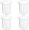 Othmro Measuring Cups 100ml/3.38oz, PP Plastic Graduated Beaker for Lab Kitchen Liquids (4pcs)