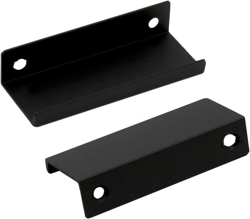 LC LICTOP 80mm/3.15" Black Mount Finger Edge Pull Concealed Handle for Home Kitchen Door Drawer Cabinet(10Pcs) by LC LICTOP