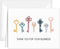 SBLABELS House Key Thank You For Your Business Cards / 50 Home