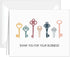 SBLABELS House Key Thank You For Your Business Cards / 50 Home