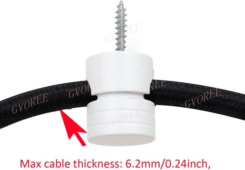 Fixture,6 Pack Swag Hook for Chandelier Ceiling Lights Cable, Lamp Hook for Hanging Pendant Lighting White Modern Swag