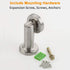 Magnetic Door Stopper, Heavy Duty Metal Door Holder with Magnet, Wall or Floor Mount, Brushed Nickel for Home Office