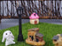 Pxiryanlow 10PCS Mini Street Light Model Railway Train Lamp Miniature Plastic Village Pathway Lantern Post for Micro