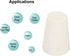 MECCANIXITY 24 Pieces Solid White Rubber Tapered Plug 11mm to 15mm for Test Tubes Bungs Stopper, Lab Home