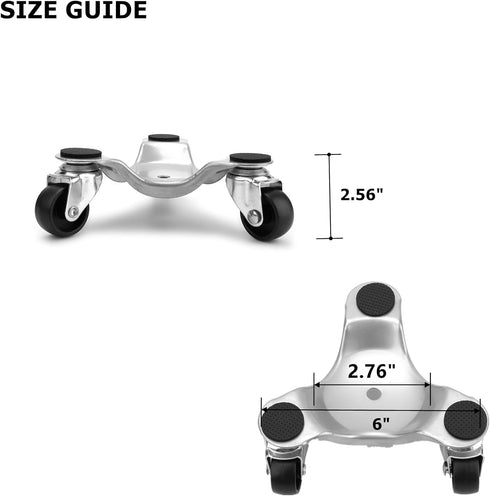 CEZOOWYEX Set 4 200 lbs 3 6 Inch of Steel Tri Dolly Caster, Load Capacity Wheel Dolly, Heavy Duty Furniture Movers