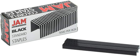 JAM Paper 5000/box Standard Size Colorful Staples - Jet Black