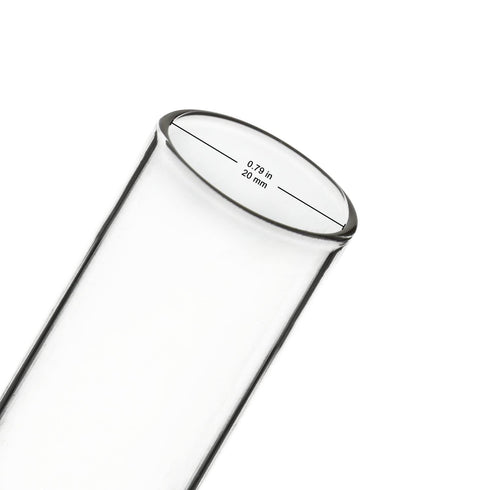 XCD Glass Test Tubes (20 Pack), Borosilicate Glass Round Bottom Test Tubes for Laboratory Use