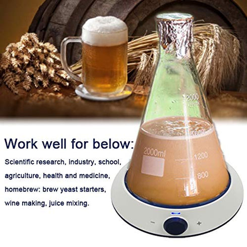 ONiLAB Magnetic Stirrer with 4PCS Stir Bars, 3M Power Cord, 3000ml Magnetic Mixer (No Heating)