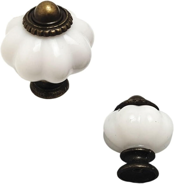Yingluno Pull Knob 10pcs Retro Style Cabinet Bedside Cupboard Door Pull Handle Pumpkin