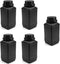 Heyiarbeit 5pcs Plastic Lab Chemical Reagent Bottle, 1000ml/34oz Wide Mouth Liquid Storage Container, Black Cap