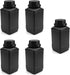 Heyiarbeit 5pcs Plastic Lab Chemical Reagent Bottle, 1000ml/34oz Wide Mouth Liquid Storage Container, Black Cap