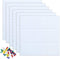 Large Cork Board Felt Board Tiles with 30 Push Pins, 11.8"x11.8" Pack of 6 for Home Office Kitchen