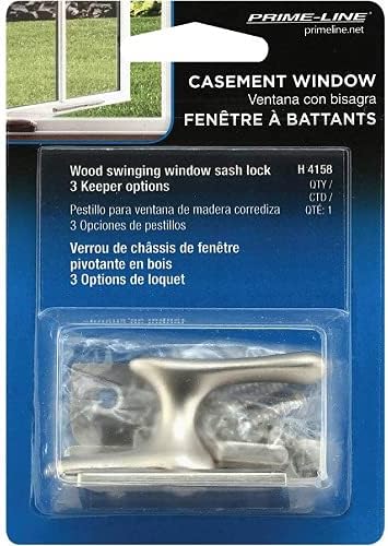 Prime-Line H 4158 Satin Nickel Casement Window Lock, Single Pack