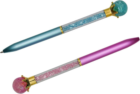 Maydahui 24PCS Crystal Gem Ballpoint Pen, Retractable Colorful Pearl Quicksand, Black Ink for Students